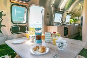 Dining - Seabreeze Airstream Overlander in Pembrokeshire (Nolton Haven)