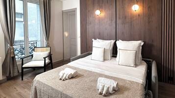 1 slaapkamer, een strijkplank/strijkijzer, reisbedje, wifi