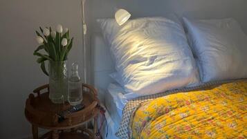 1 bedroom, iron/ironing board, bed sheets