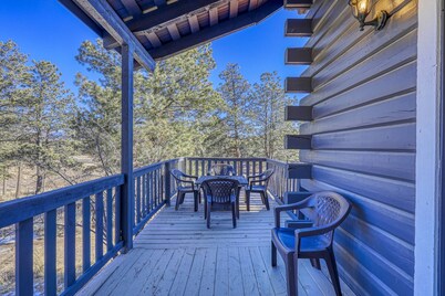 Secluded Cabin: Hot Tub, Pet-Friendly, 3.5 Acres, Stunning Mountain Views, Starlink Wifi, Fire Pit!