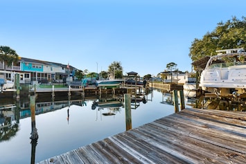 The private dock is the perfect place to cast a line or take in a view