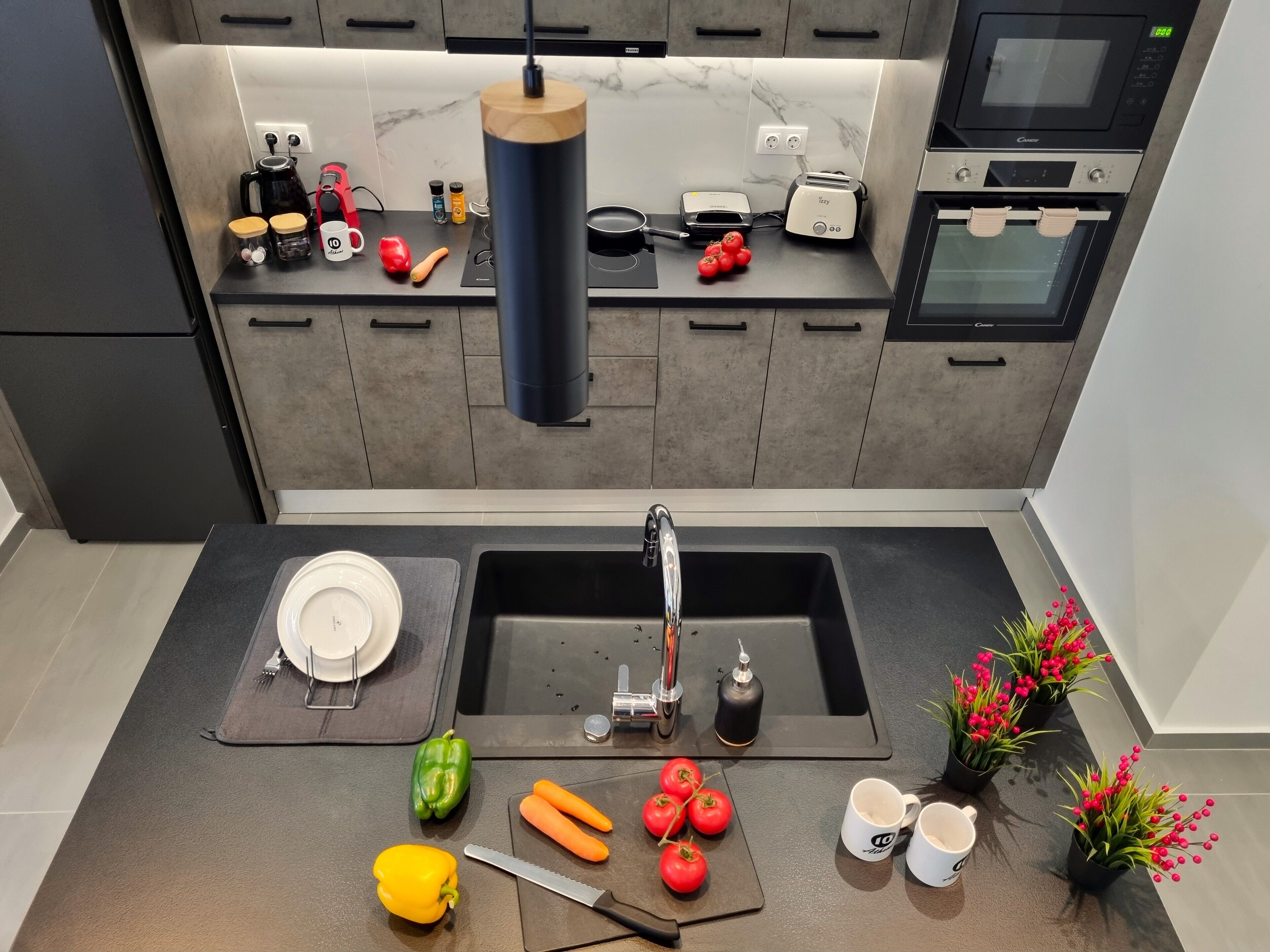 Appartement Deluxe, vue parc | Cuisine privée | Plaque de cuisson, machine à expresso, cafetière/bouilloire