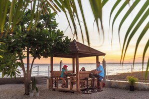 Outdoor dining - 5-Bedroom Beachfront Mansion in Calatagan with Outdoor Pool (Calatagan)