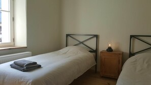 4 bedrooms, individually furnished, iron/ironing board, bed sheets