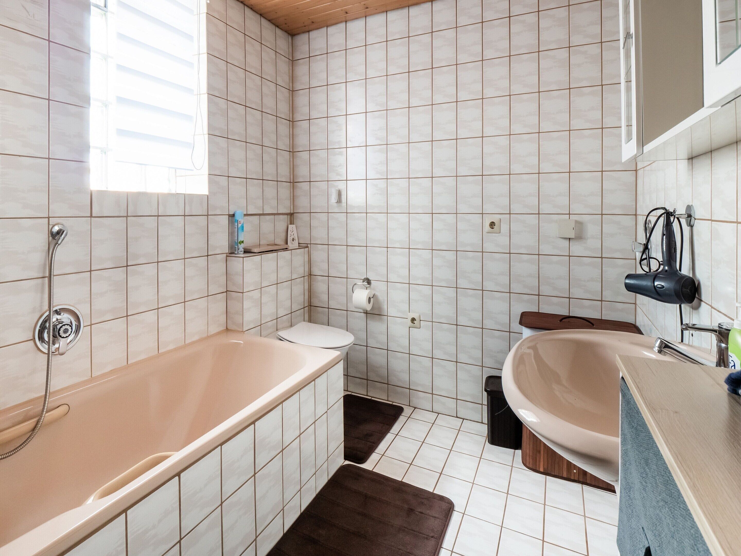 Bathroom | Bathtub, hair dryer