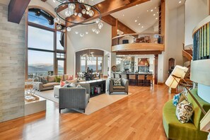 TV, fireplace - Spend the Holidays Here! Mountain Views, Private Hot Tub, Game Room and Theatre! (Park City)