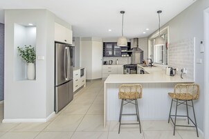 Shared fridge, microwave, highchair