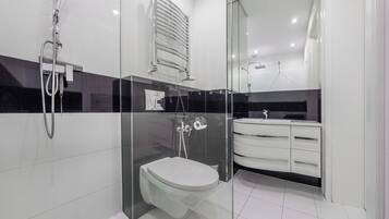 Apartment (2B) | Bathroom | Shower, hair dryer, towels