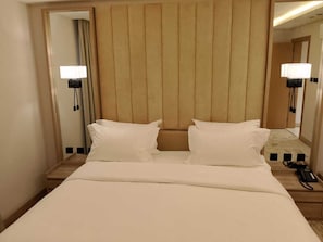 In-room safe, desk, blackout curtains, soundproofing