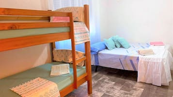 3 bedrooms, individually furnished, bed sheets