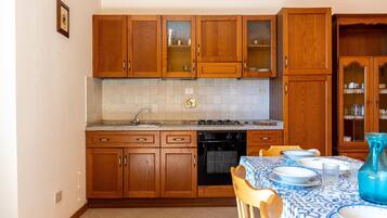 Classic apartman, 3 hálószobával | Privát konyha | Hűtőszekrény, sütő, kávé-/teafőző és elektromos vízforraló