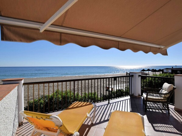 Classic Villa, Multiple Bedrooms | Balcony - Superb Beachfront Villa With Guest House 50m Opposite (Mijas)