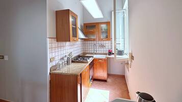 Apartamento, sacada, vista para a cidade | Cozinha privada