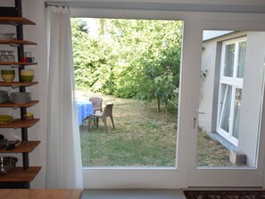 Enjoy a meal al fresco with a view of the beautifully maintained garden from the comfort of your room.