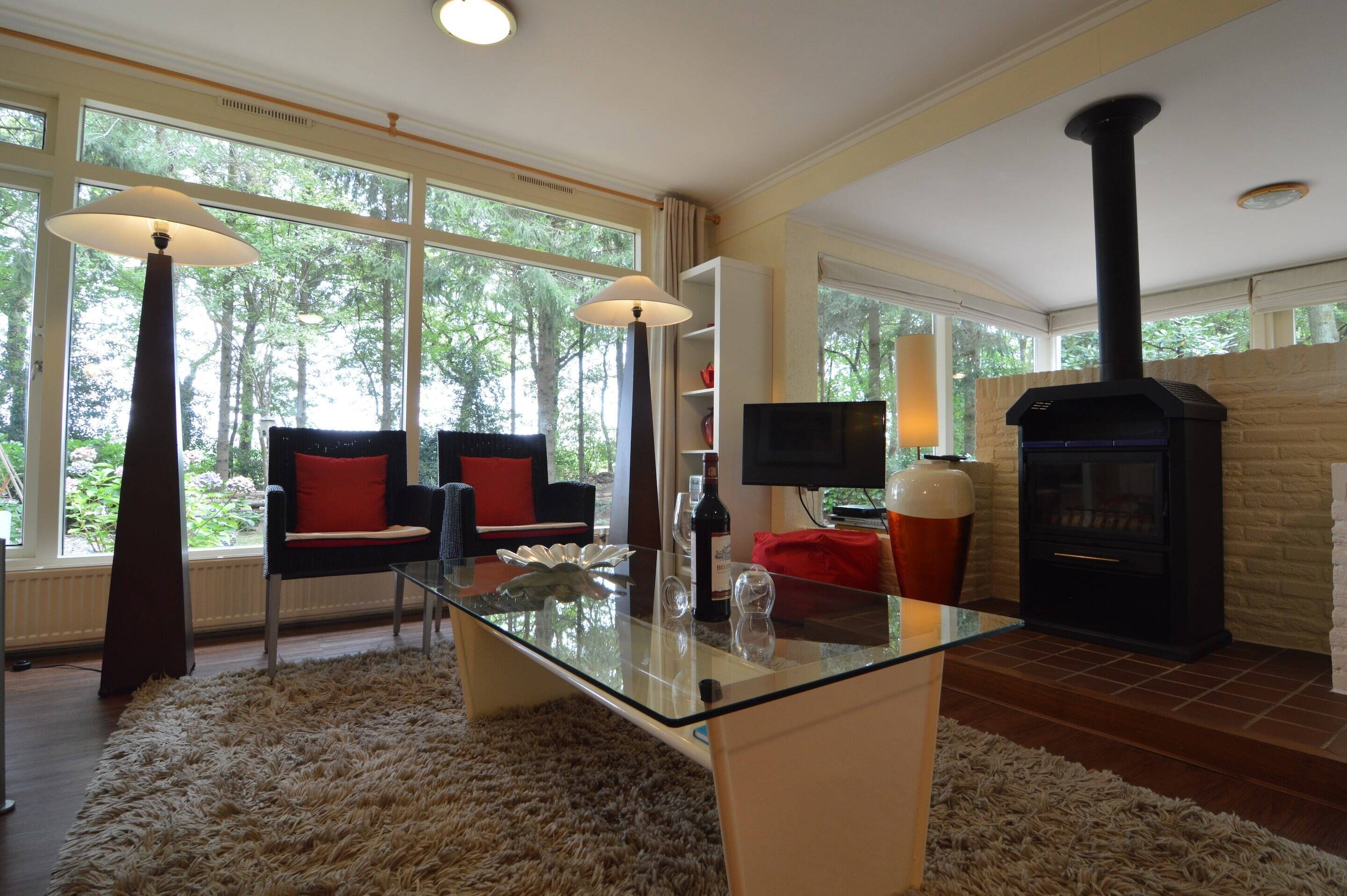 Fireplace, DVD player