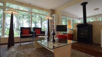 Fireplace, DVD player