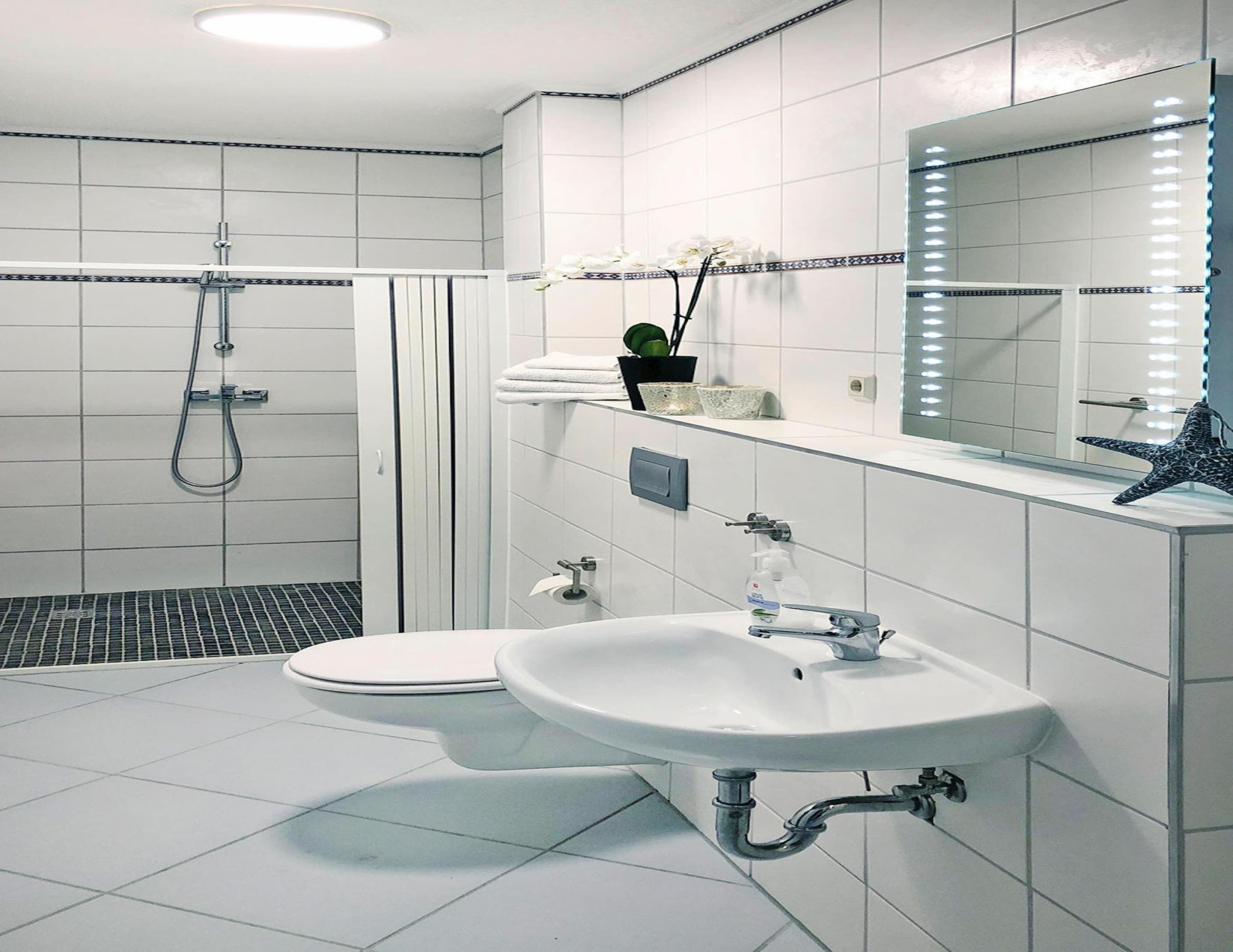 Classic-Apartment, 2 Schlafzimmer | Badezimmer | Dusche, Haartrockner