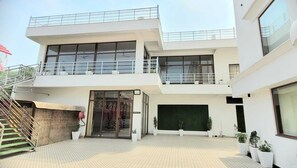 Outdoor banquet area