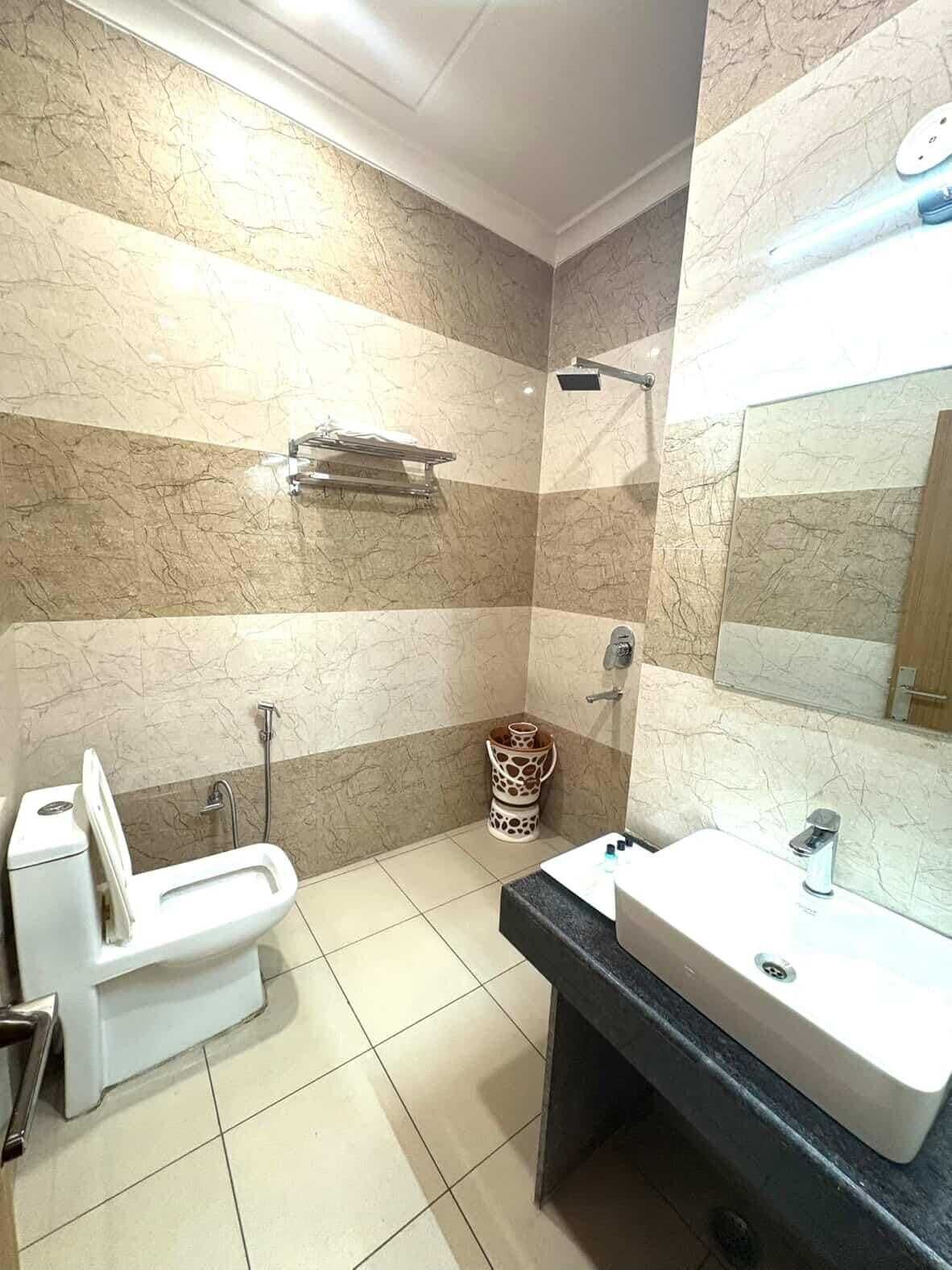 Shower, free toiletries, hair dryer (on request), slippers