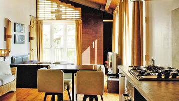 Appartamento Classic, 1 camera da letto | Cucina privata | Frigorifero, forno, macchina per tè/caffè, bollitore elettrico