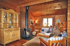 Comfort Bungalow, 2 Bedrooms | Living room | Fireplace - Holiday Homes Lauterdorfle, Hayingen (Hayingen)