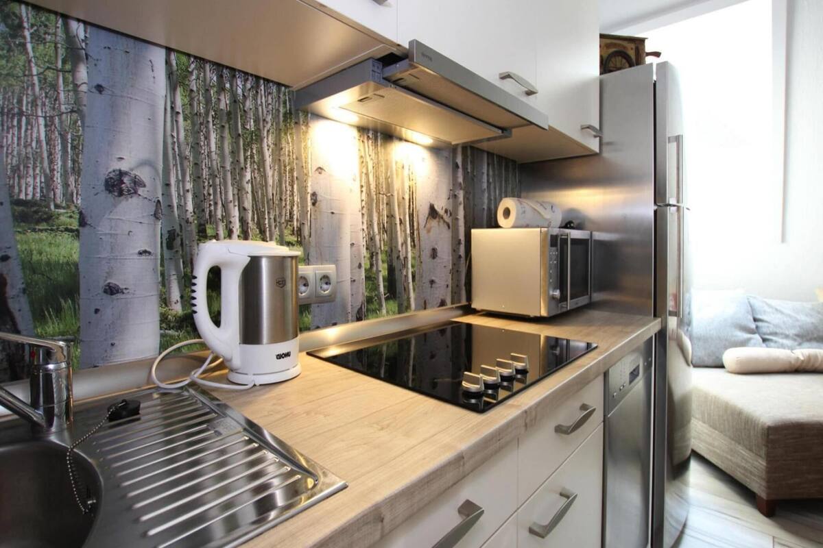Apartament clàssic, 2 dormitoris | Cuina privada | Frigorífic, microones, rentaplats i cafetera i tetera