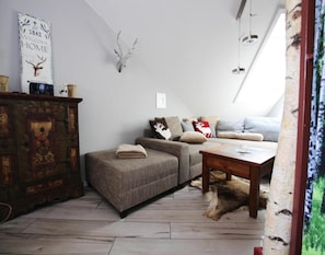 Appartamento Deluxe, 2 camere da letto | Soggiorno