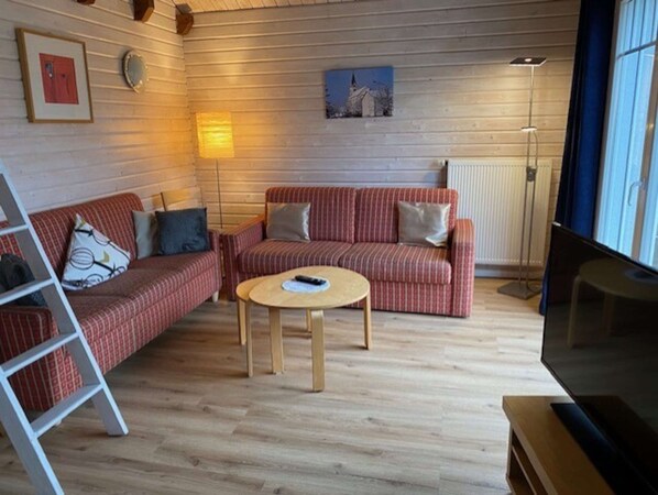 Klassiek appartement, 3 slaapkamers | Woonkamer | Een dvd-speler