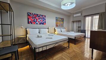 4 bedrooms, iron/ironing board, travel cot, WiFi