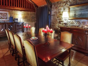 Classic House, 5 Bedrooms | Dining - Charming Farmhouse in Cros-de-georand With Swimming Pool (Cros-de-Georand)