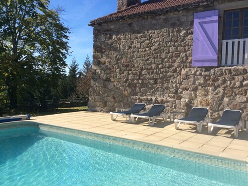 Charming Farmhouse in Cros-de-georand With Swimming Pool