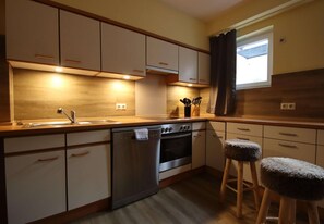 Classic Apartment, 5 Bedrooms | Private kitchen | Fridge, oven, stovetop, dishwasher