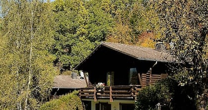 Cozy Chalet With Fireplace, Located in Wooded Area