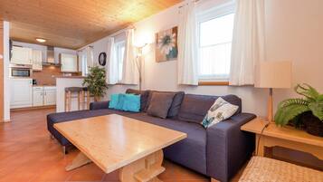 Comfort Chalet, 3 Bedrooms | Living room | DVD player