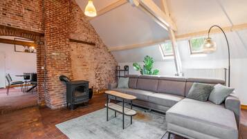 Classic Apartment, 3 Bedrooms | Living room | Fireplace