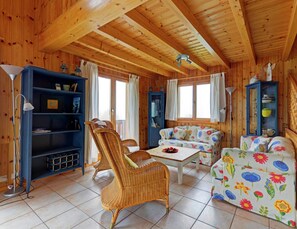 Living room - A Luxurious 6 Person Chalet With Superb View (Vex)