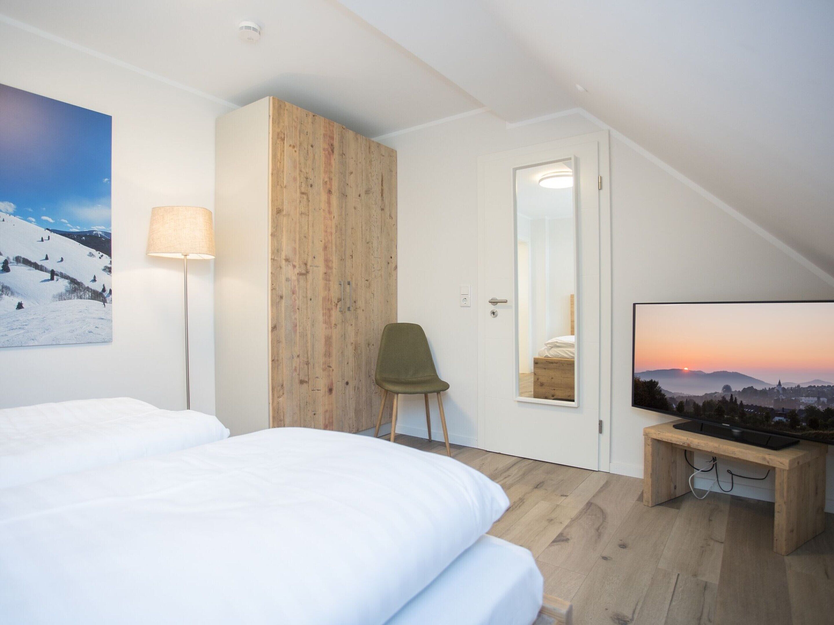 클래식 아파트, 침실 2개 | 2 개의 침실, 침대 시트