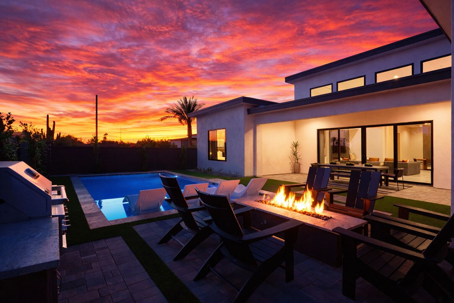 屋外ダイニングエリア