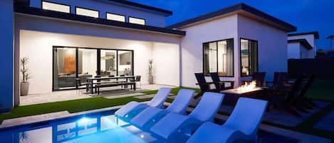 A heated pool