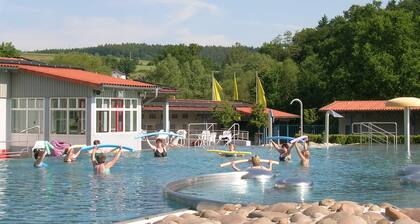 Wooden Bungalow With a Terrace, in a Wooded Area