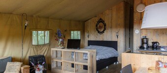 Atmospheric Tent Lodge With Dishwasher, in Twente