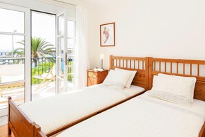 2 室のベッドルーム、客室ごとに異なるインテリア、ベッドシーツ