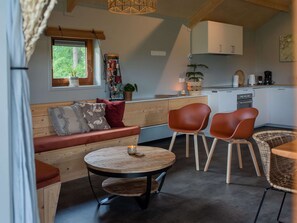 Living room - Atmospheric Lodge With Unobstructed View, Located in Beautiful Drenthe (Ruinerwold)