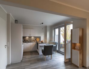 Classic Apartment, 2 Bedrooms | Private kitchen | Fridge, oven, dishwasher, coffee/tea maker