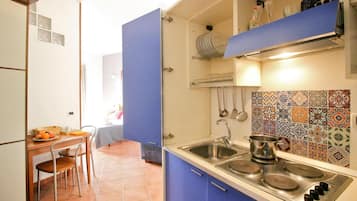 Fridge, microwave, dishwasher, coffee/tea maker