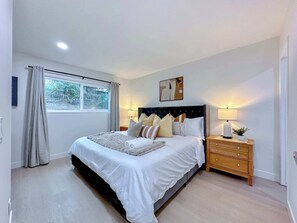 4 bedrooms, iron/ironing board, travel crib, WiFi