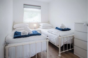 2 bedrooms, bed sheets