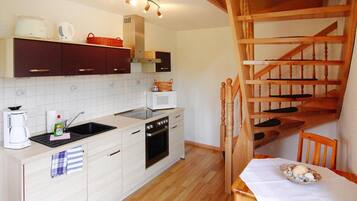 Classic Apartment, 1 Bedroom | Private kitchen | Fridge, microwave, oven, dishwasher