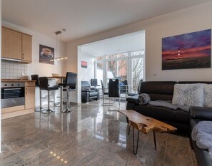 Deluxe-Apartment, 2 Schlafzimmer | Wohnzimmer