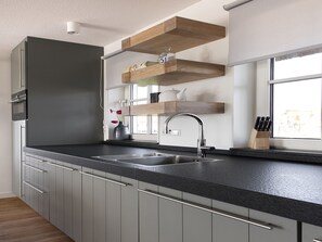 Classic Villa, 5 Bedrooms | Private kitchen - Luxury Villa With Sauna and Jacuzzi at the Lake (Delfstrahuizen)